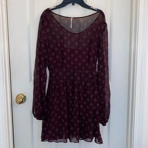 Free People Plum Pattern Dress